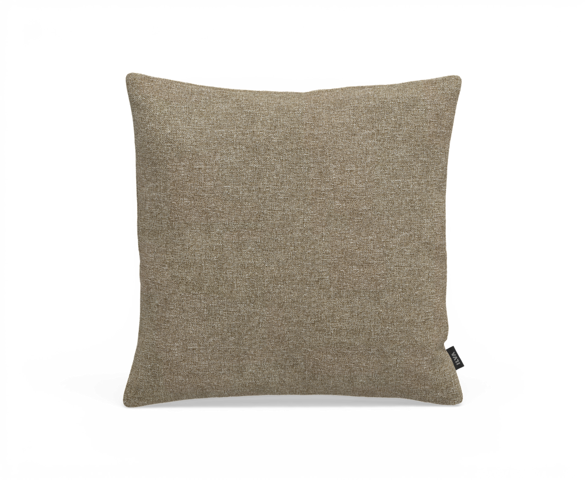 Beige meleret firkantet pyntepude