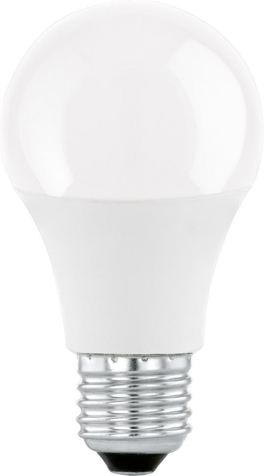 Frilagt LED-pære på hvid baggrund.
