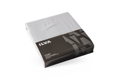 ILVA hvidt faconlagen, emballage med teksten “FITTED SHEET”.