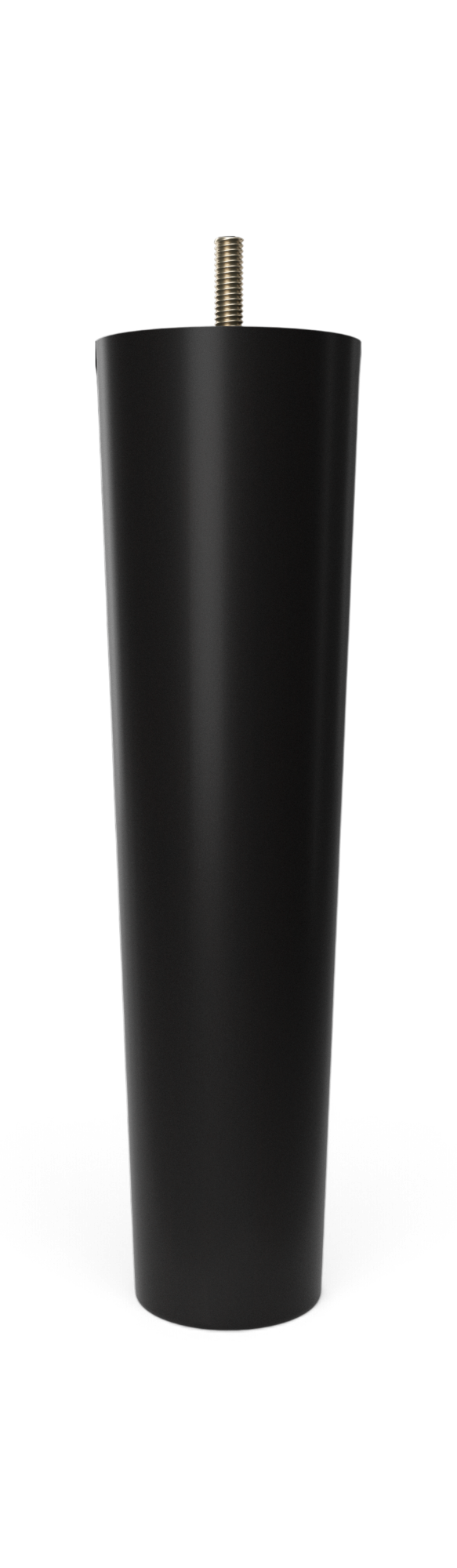 Lyst, minimalistisk stue med grå sofa, beige puder og plaid, rundt sort sofabord med vase, buet gulvlampe og indramet vægkunst i neutrale nuancer.